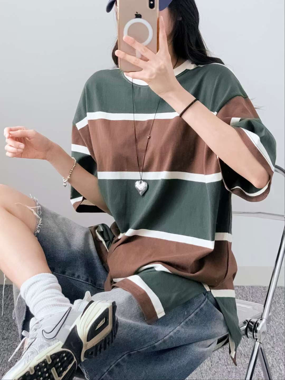 OH JINHO韓國代購㊣女士新款休閑職業25秋冬人氣推薦熱賣T恤OH JINHOT恤