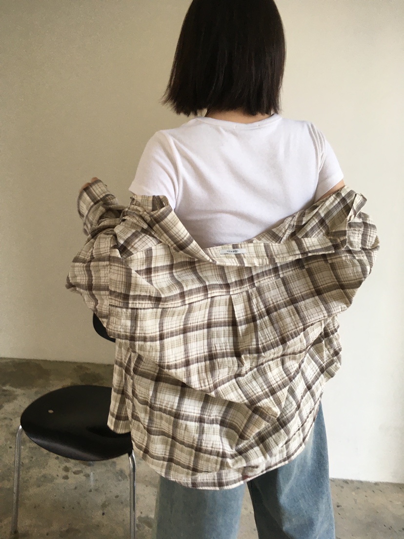 CEDARWOOD東大門㊣代購女裝新款休閑真品熱賣襯衫蕾絲衫格紋CEDARWOOD襯衫/蕾絲衫