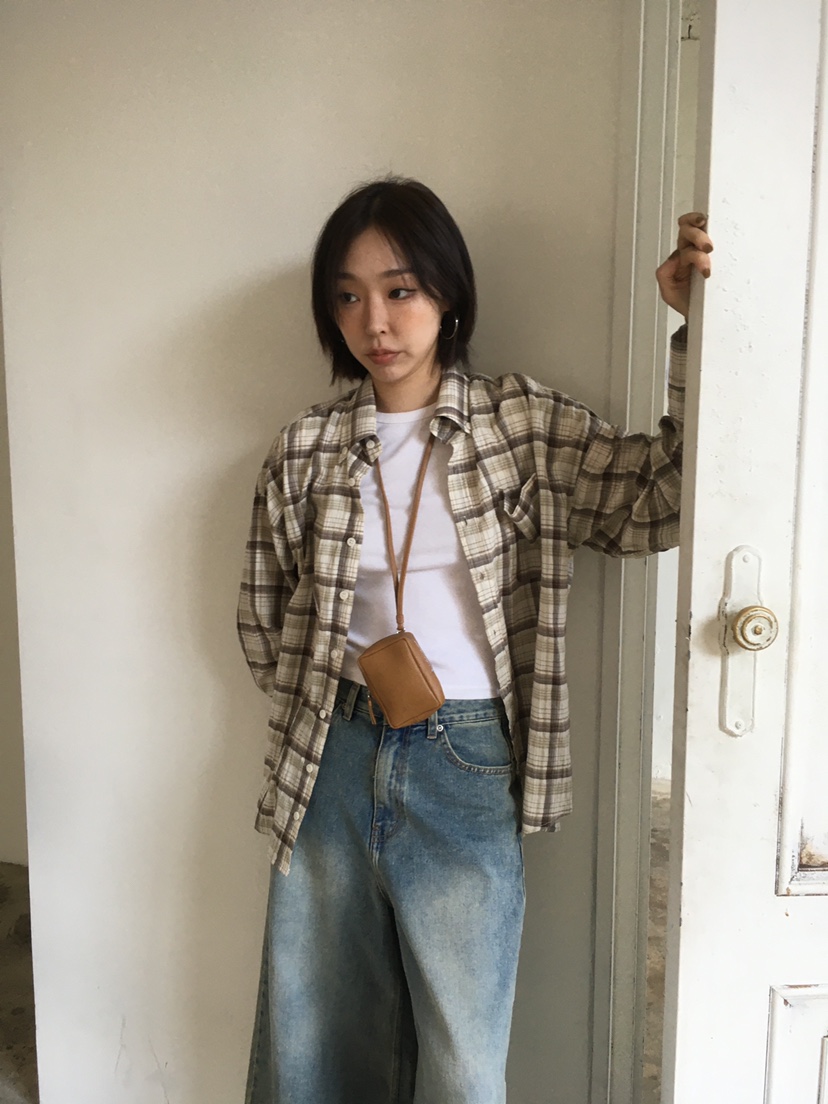CEDARWOOD東大門㊣代購女裝新款休閑真品熱賣襯衫蕾絲衫格紋CEDARWOOD襯衫/蕾絲衫