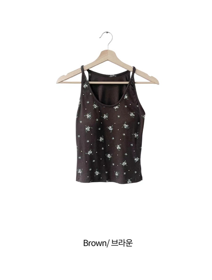 DRESS U韓國直郵㊣女裝新款25秋冬休閑職業時尚吊帶背心花朵DRESS U吊帶/背心