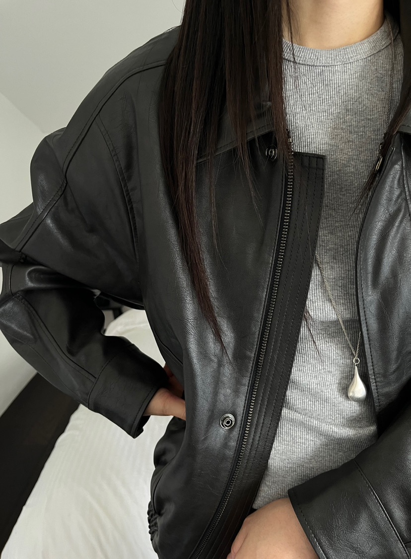 NEAR LEAP-P東大門㊣直郵女士新品真品人氣熱賣職業皮衣皮革NEAR LEAP皮衣