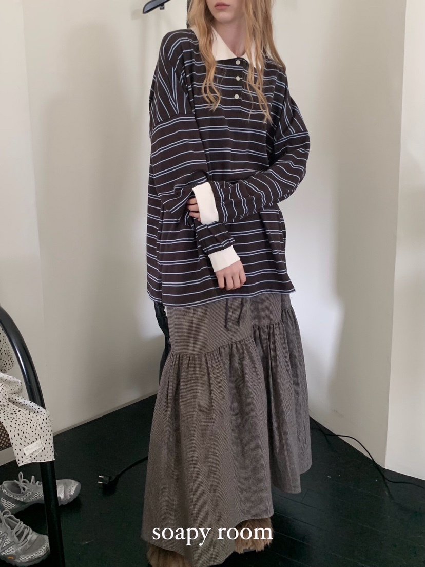 SOAPYROOM東大門㊣實拍女裝新款休閑時尚推薦職業人氣長裙長款SOAPYROOM長裙