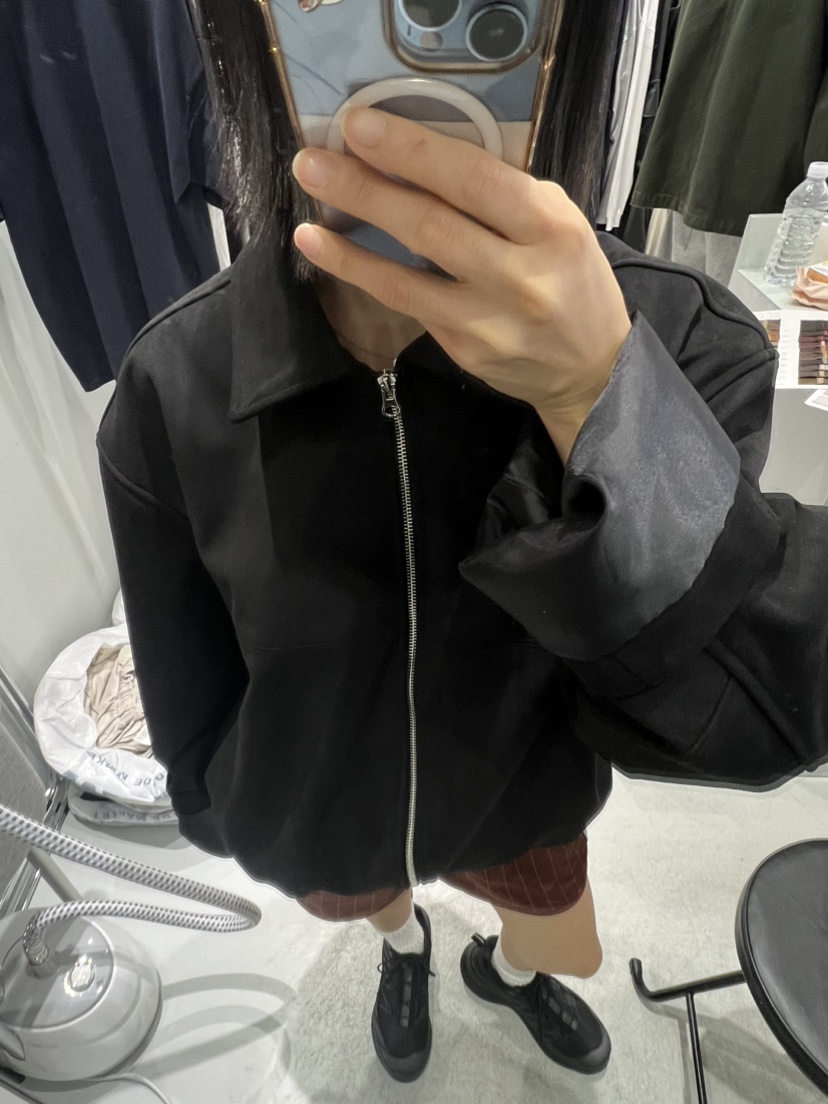 WOOGIE東大門㊣實拍女士新品推薦職業夾克男女同款絨面革短款FATAL-男裝夾克