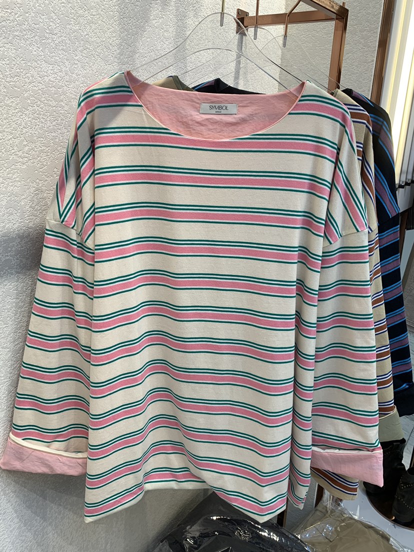 SYMBOL韓國代購㊣女士新品25秋冬休閑推薦熱賣時尚職業長袖T恤SYMBOL長袖T恤圖色2