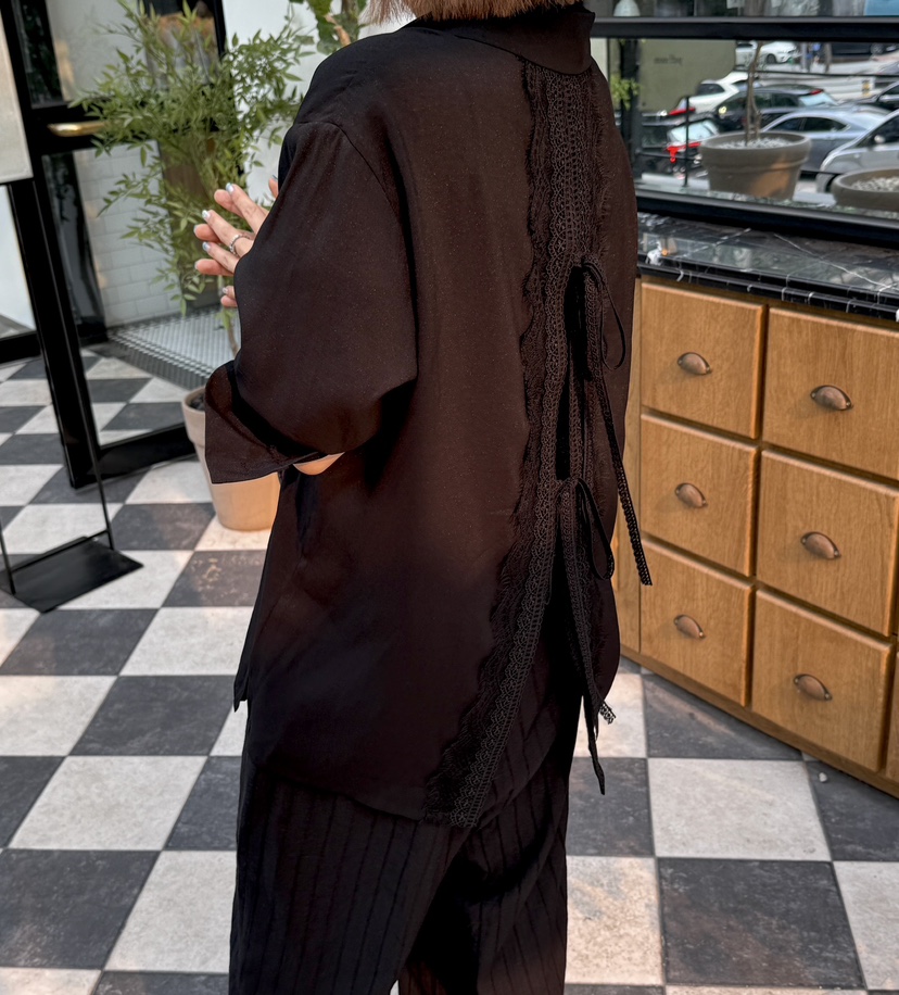 JUJU東大門㊣直郵女裝新款熱賣真品推薦25秋冬休閑襯衫蕾絲衫JUJU襯衫/蕾絲衫