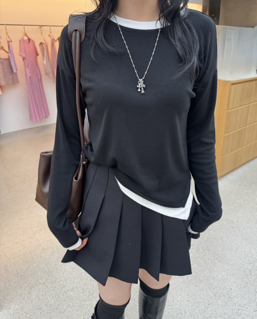 JUJU東大門㊣直郵女裝新款推薦職業熱賣休閑時尚人氣長袖T恤JUJU長袖T恤