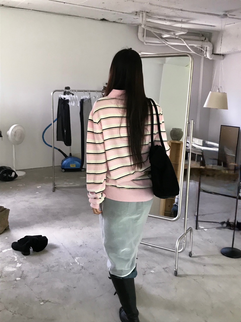 ESCHER韓國代購㊣女士新款時尚25秋冬休閑職業針織衫不含腰帶ESCHER針織衫