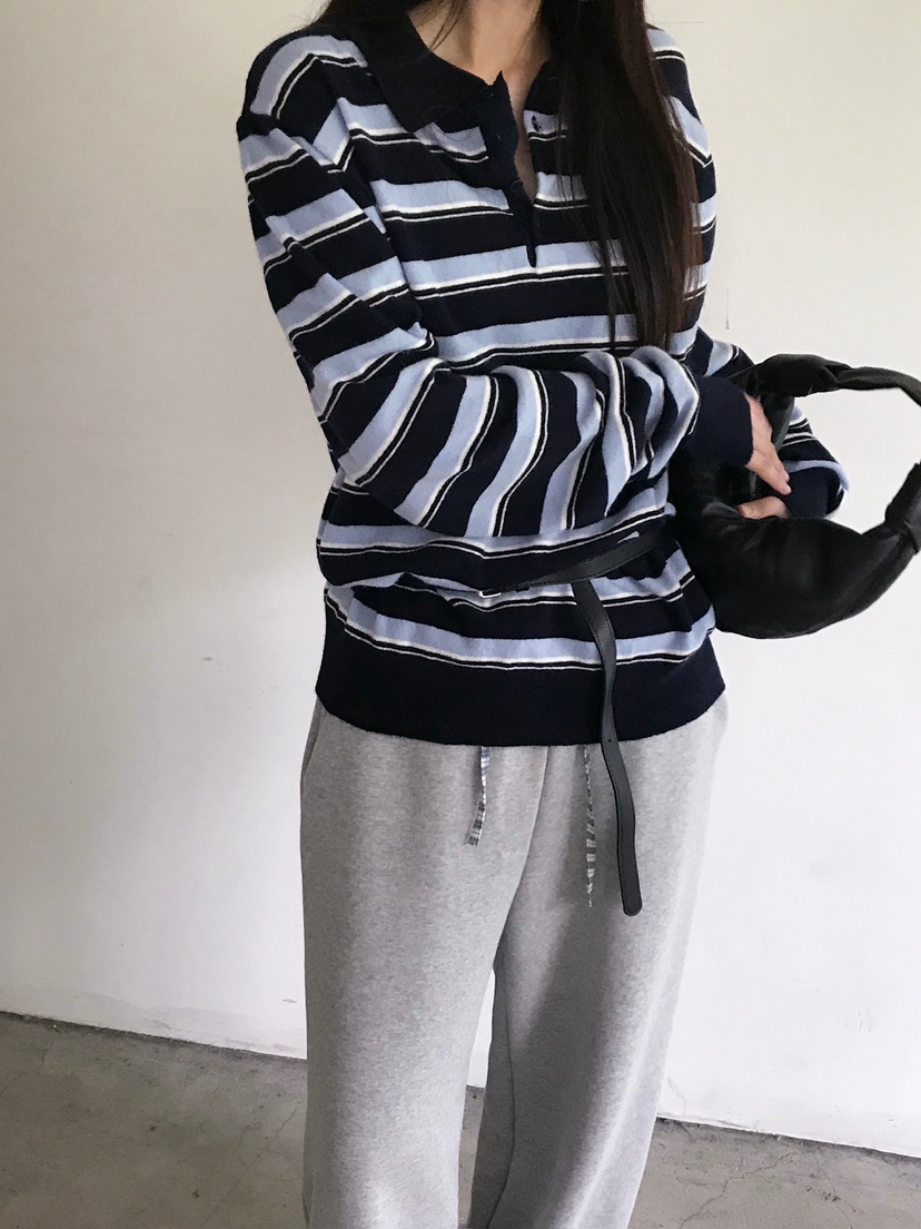 ESCHER韓國代購㊣女士新款時尚25秋冬休閑職業針織衫不含腰帶ESCHER針織衫