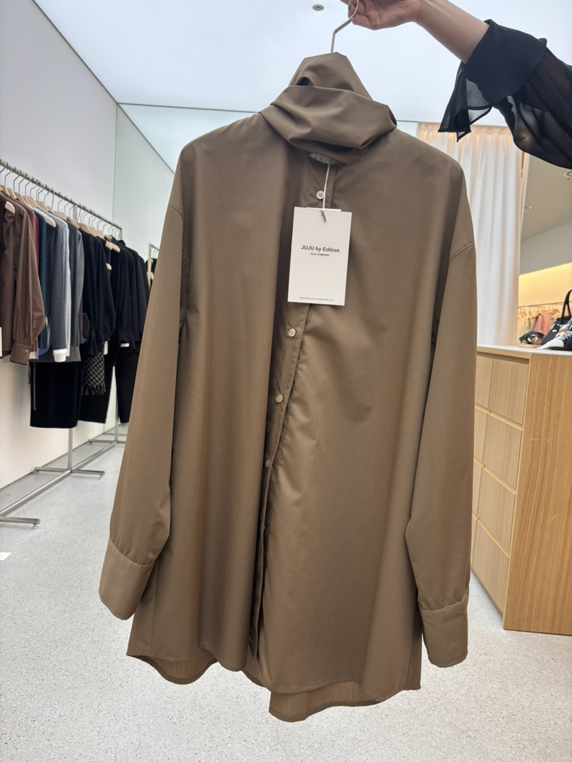 JUJU東大門㊣代購女裝新品時尚25秋冬真品人氣熱賣襯衫蕾絲衫JUJU襯衫/蕾絲衫