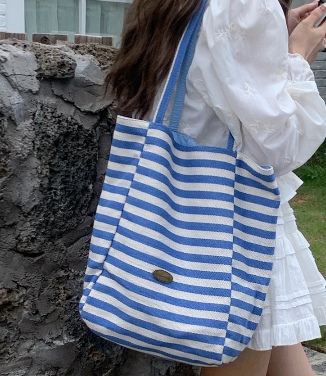 POSH BLUE東大門㊣代購女士新款推薦人氣單肩斜跨包雙面條紋POSH BLUE單肩/斜跨包