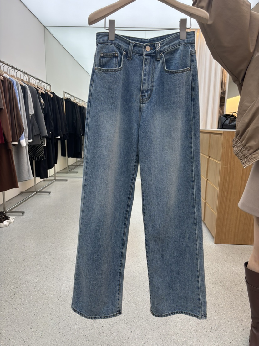 JUJU韓國代購㊣女裝新款休閑熱賣真品人氣職業推薦25秋冬牛仔褲JUJU牛仔褲