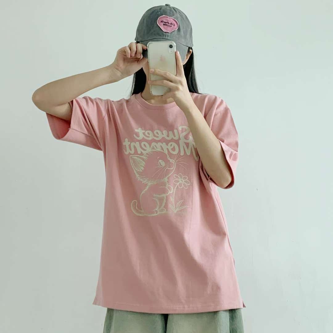 PINK POUCH東大門㊣代購女裝新品真品時尚人氣推薦熱賣T恤PINK POUCHT恤圖色2
