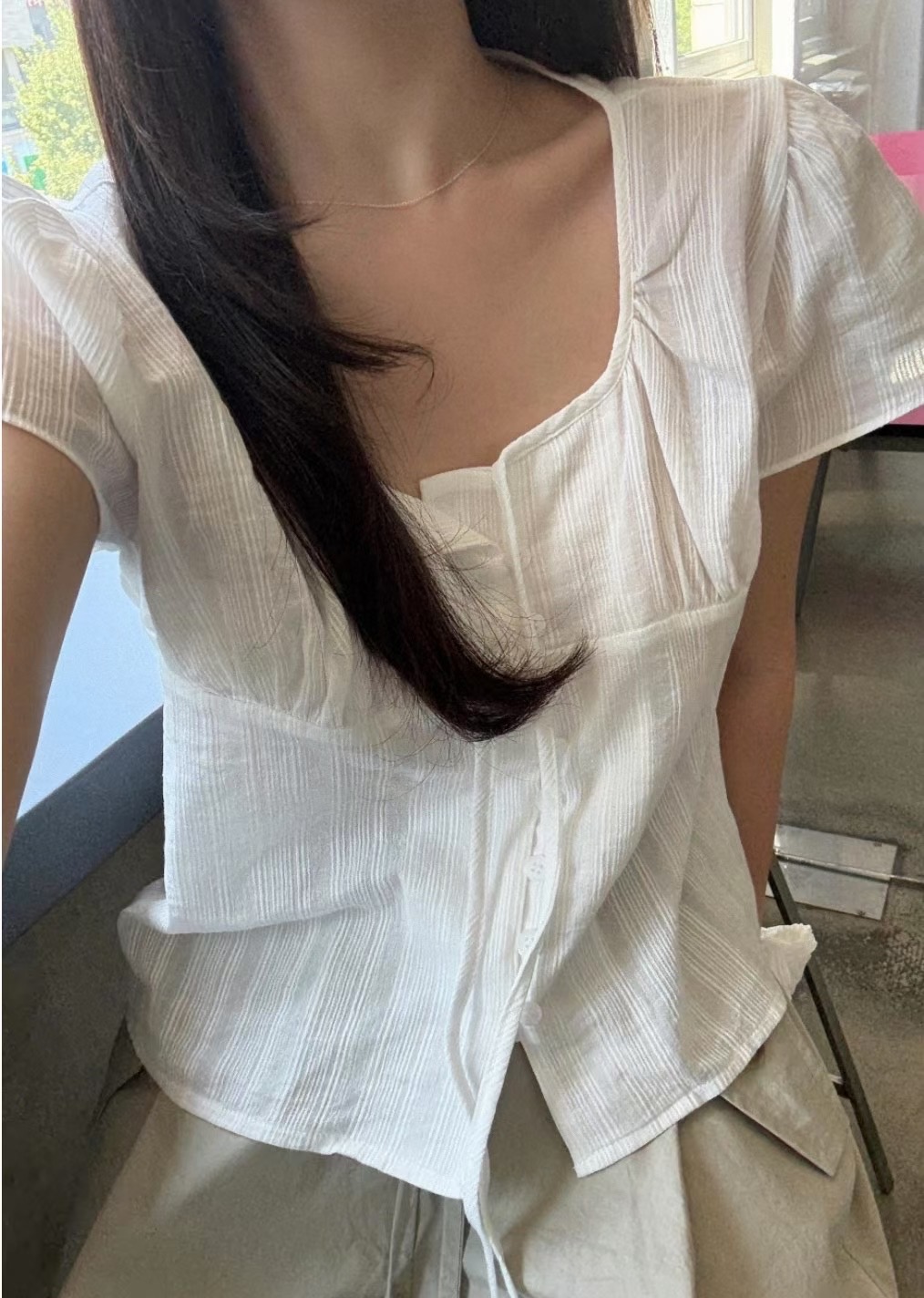 DOUBLEIN韓國直郵㊣女裝新款真品休閑熱賣人氣25秋冬襯衫蕾絲衫DOUBLEIN襯衫/蕾絲衫