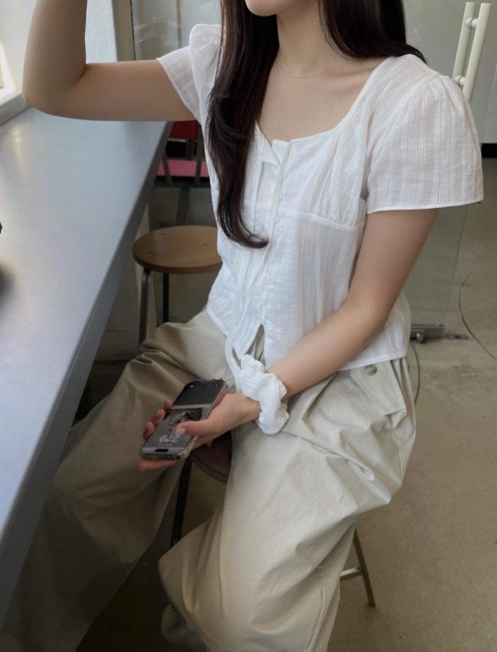 DOUBLEIN韓國直郵㊣女裝新款真品休閑熱賣人氣25秋冬襯衫蕾絲衫DOUBLEIN襯衫/蕾絲衫