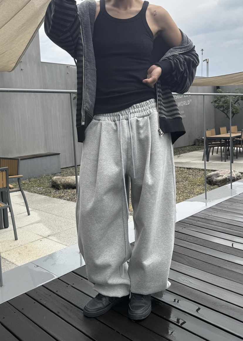 WOOGIE東大門㊣代購女裝新款熱賣推薦25秋冬休閑褲男女同款FATAL-男裝休閑褲