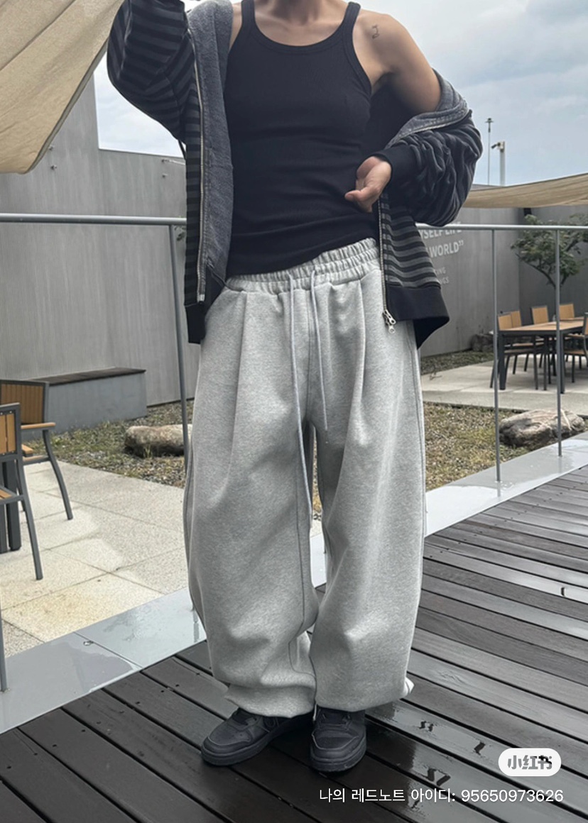 WOOGIE東大門㊣代購女裝新款熱賣推薦25秋冬休閑褲男女同款FATAL-男裝休閑褲