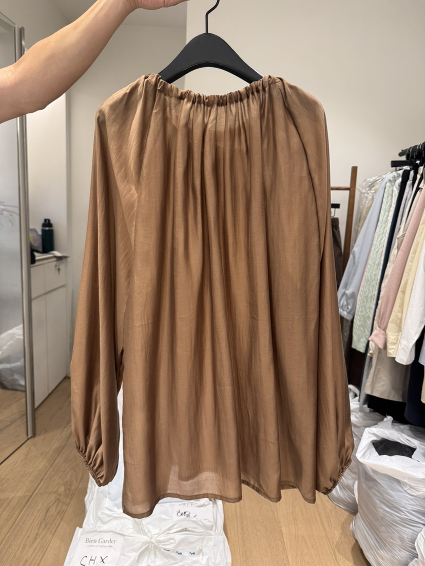 BIEN GARDER東大門㊣實拍女士新品25秋冬人氣襯衫蕾絲衫透明BIEN GARDER襯衫/蕾絲衫