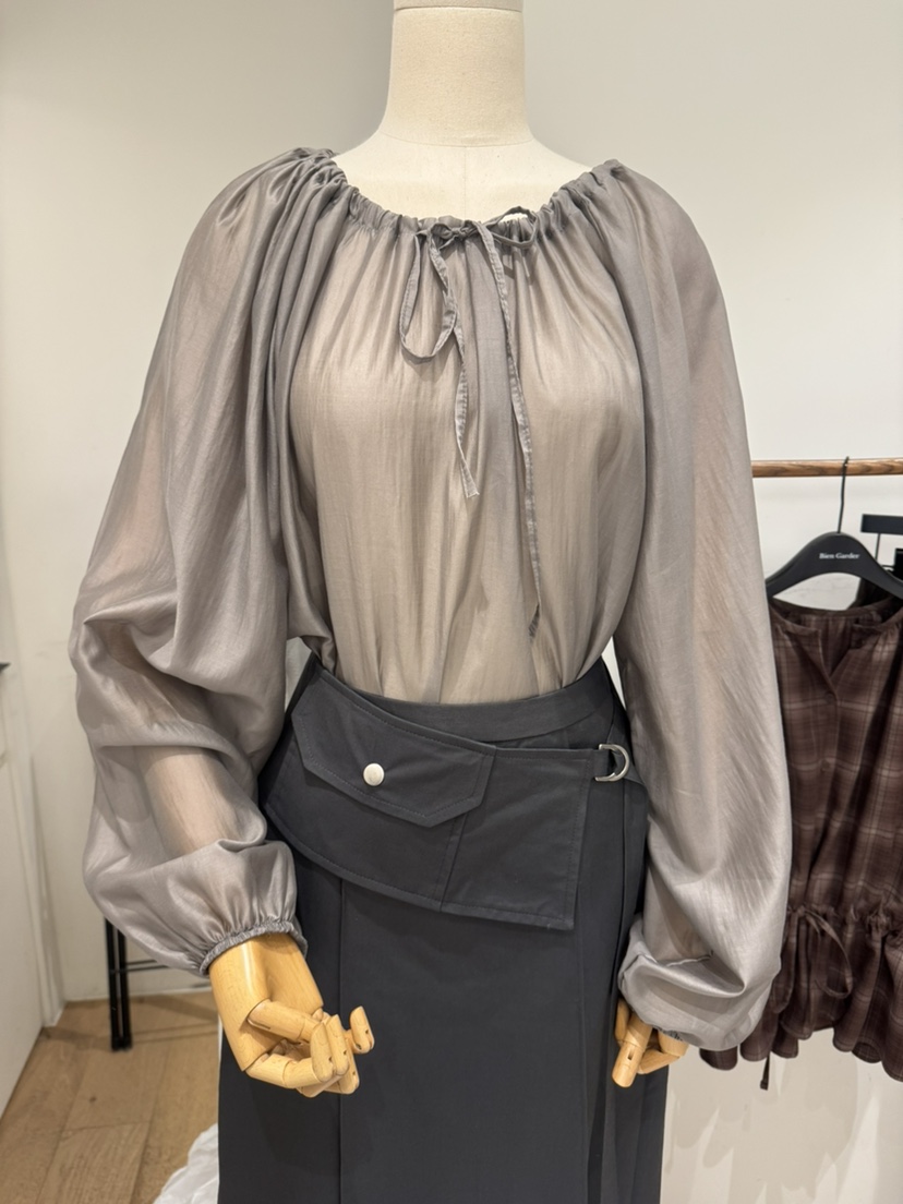 BIEN GARDER東大門㊣實拍女士新品25秋冬人氣襯衫蕾絲衫透明BIEN GARDER襯衫/蕾絲衫