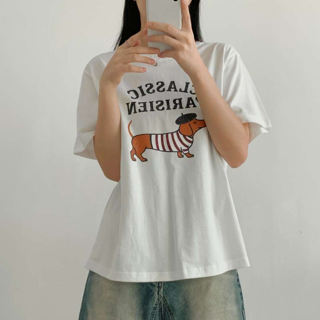PINK POUCH韓國代購㊣女裝新款25秋冬職業人氣真品時尚T恤PINK POUCHT恤圖色3