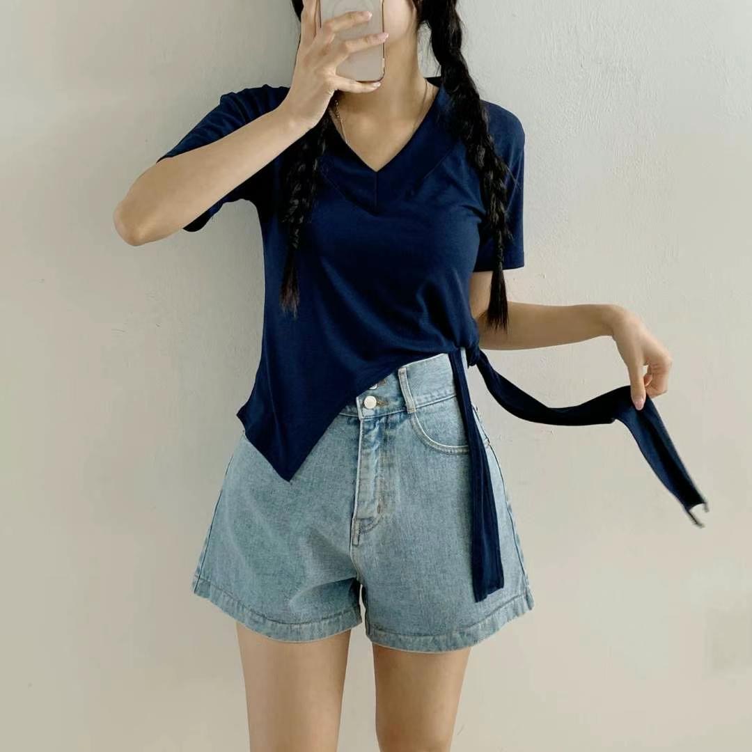 PINK POUCH東大門㊣實拍女裝新品真品人氣25秋冬休閑熱賣T恤PINK POUCHT恤圖色1