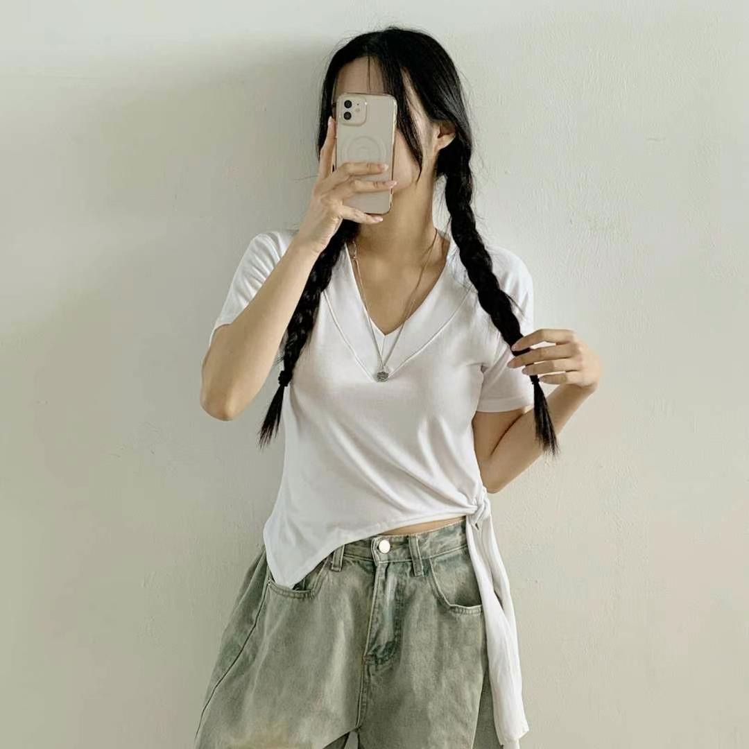 PINK POUCH東大門㊣實拍女裝新品真品人氣25秋冬休閑熱賣T恤PINK POUCHT恤圖色2
