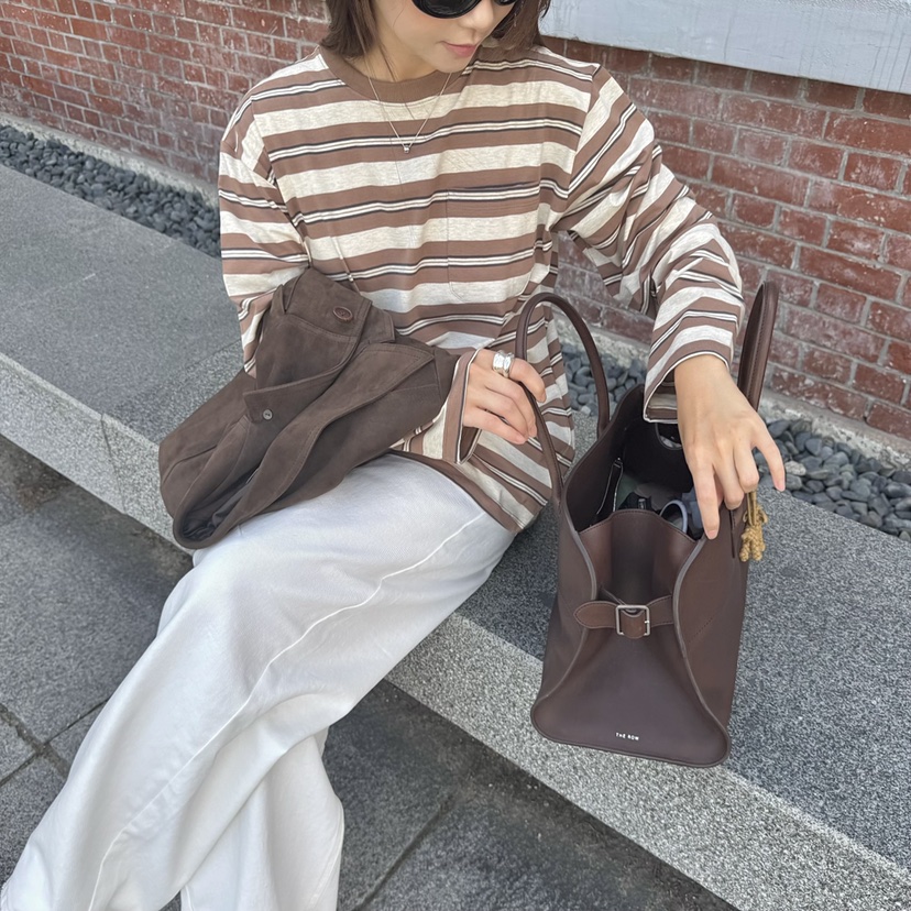 THE ABLE東大門㊣直郵女裝新款休閑熱賣推薦25秋冬長袖T恤條紋THE ABLE/TA長袖T恤