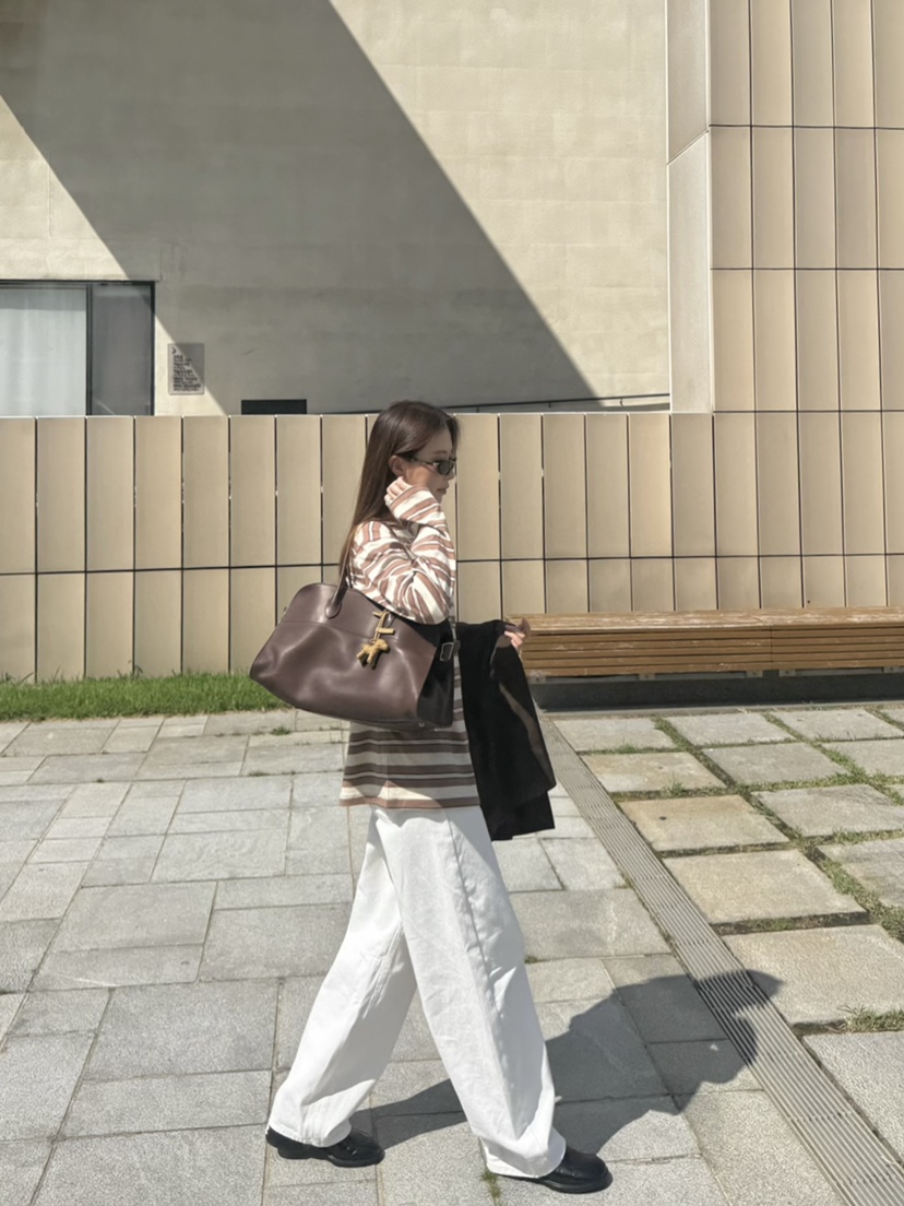 THE ABLE東大門㊣直郵女裝新款休閑熱賣推薦25秋冬長袖T恤條紋THE ABLE/TA長袖T恤