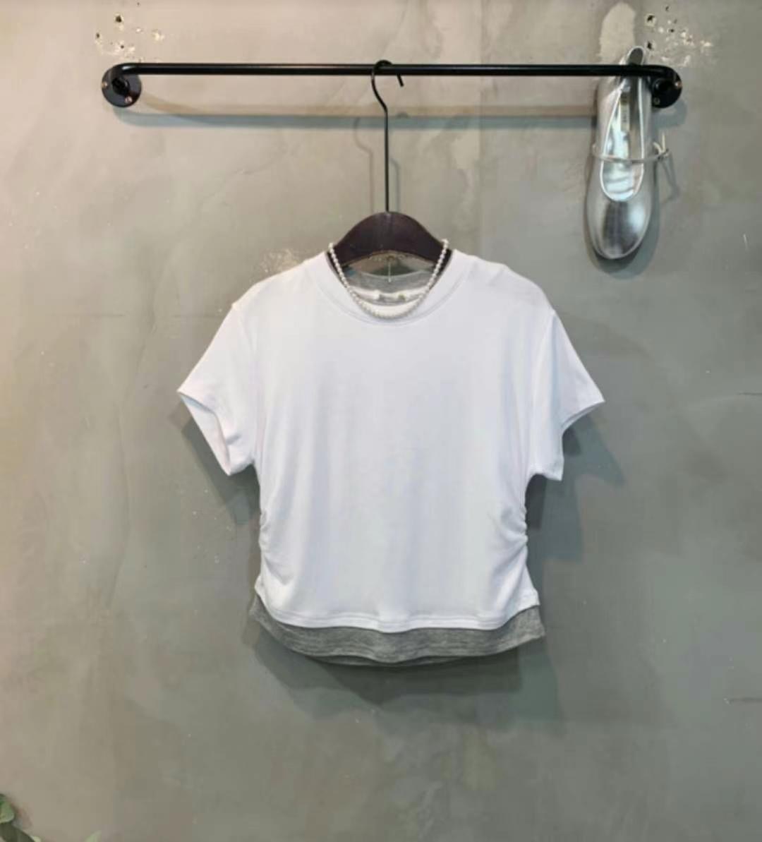 PINK POUCH東大門㊣代購女士新品職業休閑25秋冬推薦真品T恤PINK POUCHT恤圖色2