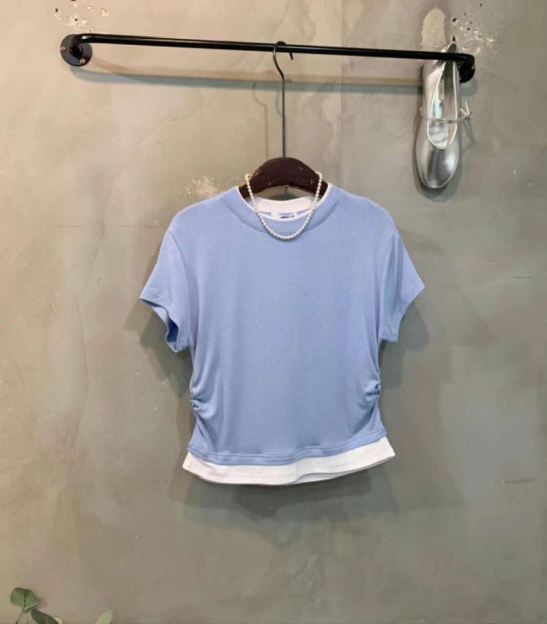 PINK POUCH東大門㊣代購女士新品職業休閑25秋冬推薦真品T恤PINK POUCHT恤圖色3