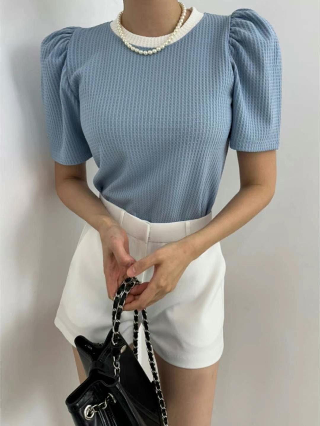 PINK POUCH韓國直郵㊣女士新款真品25秋冬時尚休閑職業T恤PINK POUCHT恤