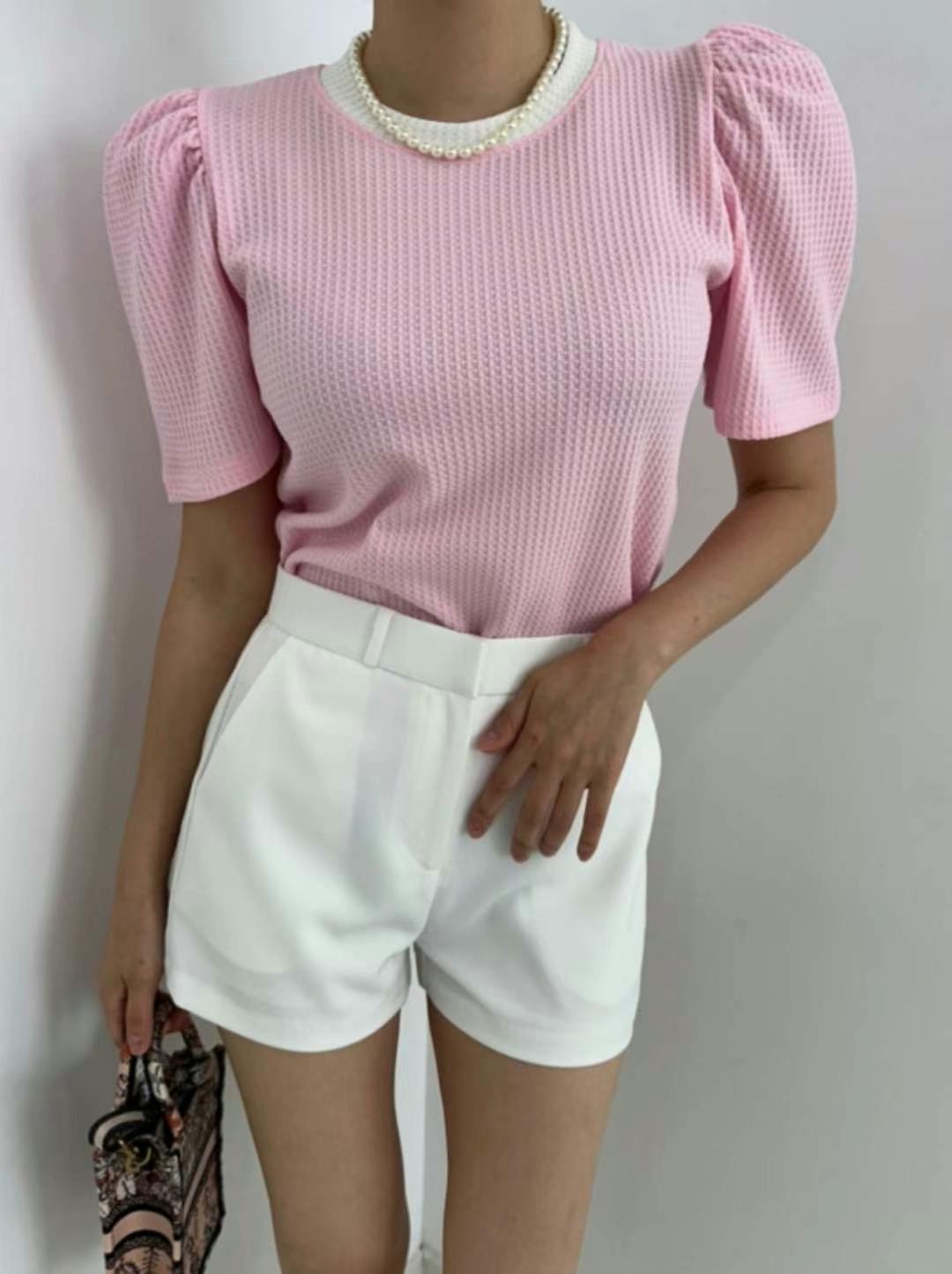 PINK POUCH韓國直郵㊣女士新款真品25秋冬時尚休閑職業T恤PINK POUCHT恤圖色2