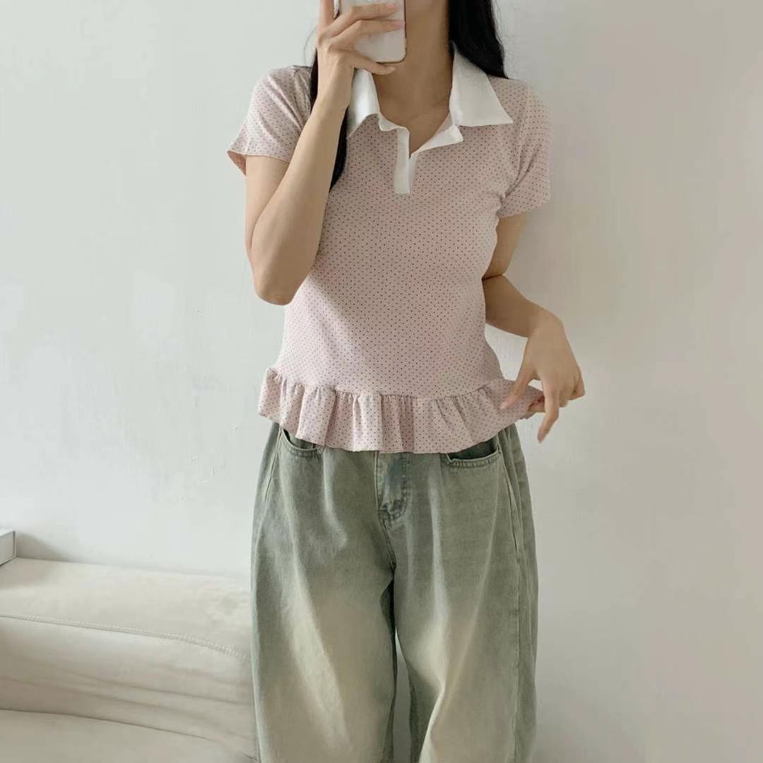 PINK POUCH韓國直郵㊣女士新款人氣時尚休閑熱賣25秋冬T恤PINK POUCHT恤圖色2