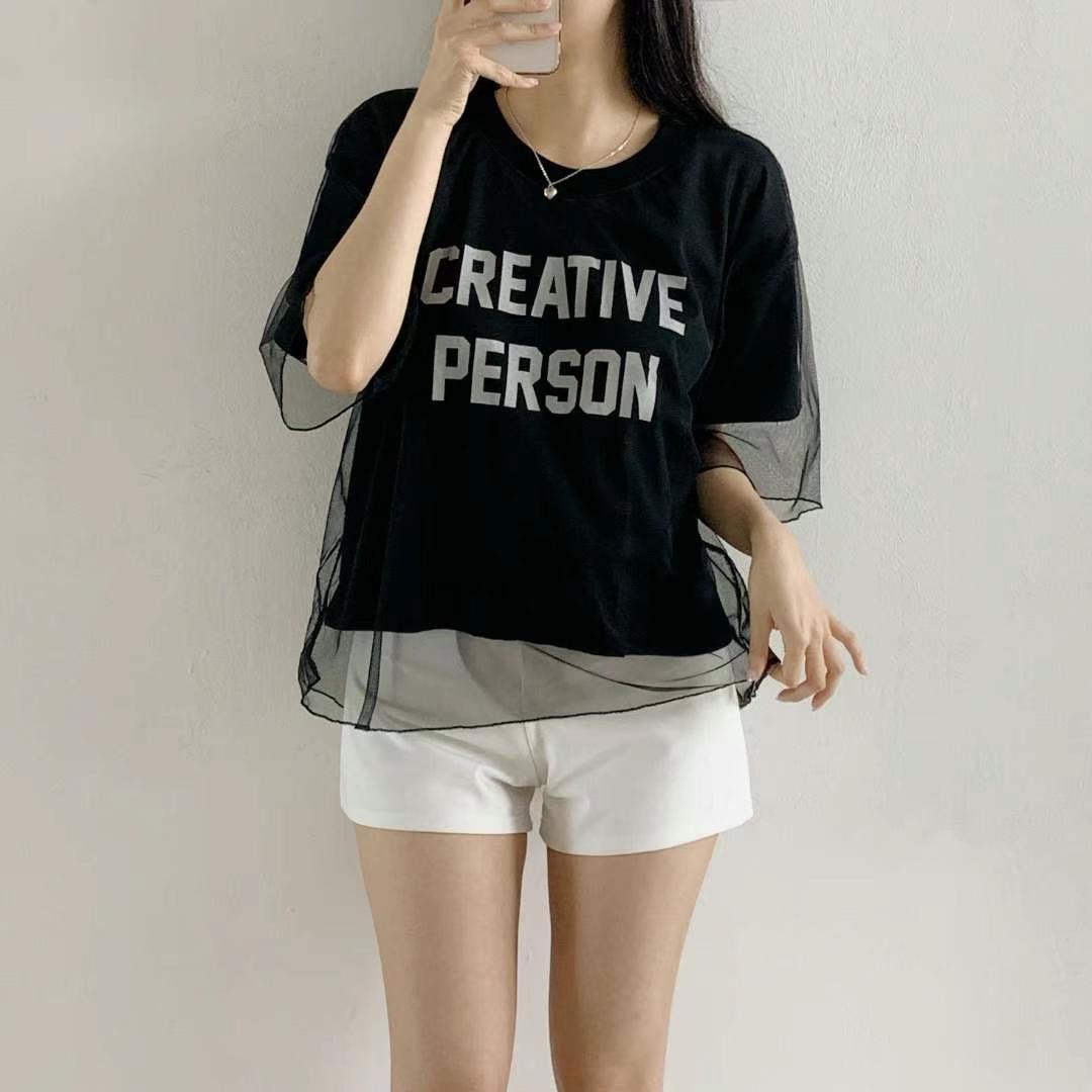 PINK POUCH韓國代購㊣女裝新款休閑真品25秋冬推薦人氣T恤PINK POUCHT恤圖色2