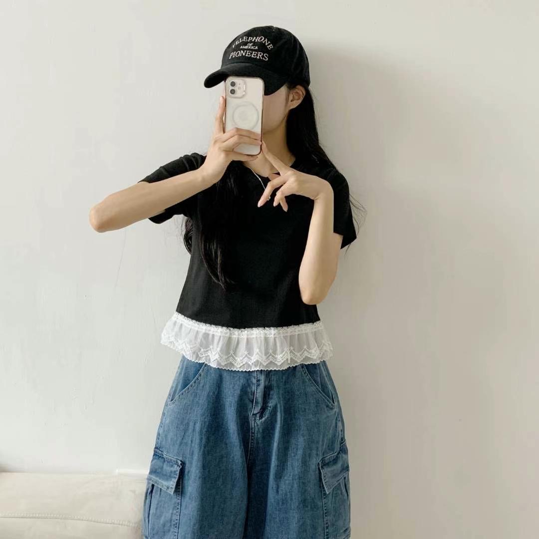 PINK POUCH東大門㊣代購女士新品休閑25秋冬真品職業人氣T恤PINK POUCHT恤圖色2