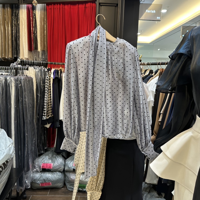 HERISH-HAUTE東大門㊣實拍女裝新款真品時尚襯衫蕾絲衫含脖帶HERISH-HAUTE襯衫/蕾絲衫圖色3