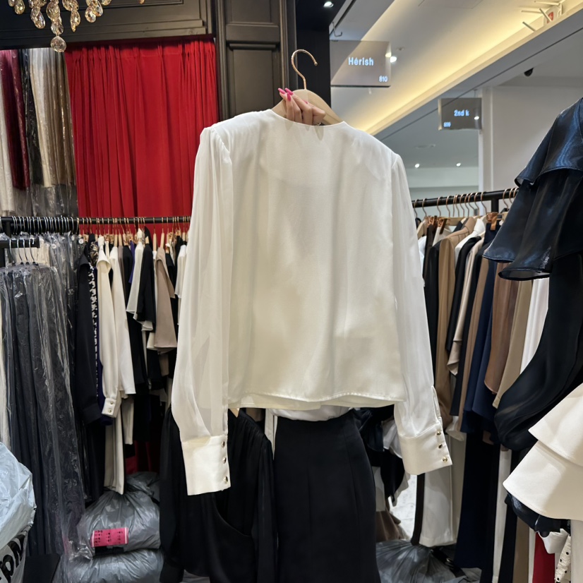 HERISH-HAUTE東大門㊣直郵女士新款25秋冬人氣真品襯衫蕾絲衫HERISH-HAUTE襯衫/蕾絲衫