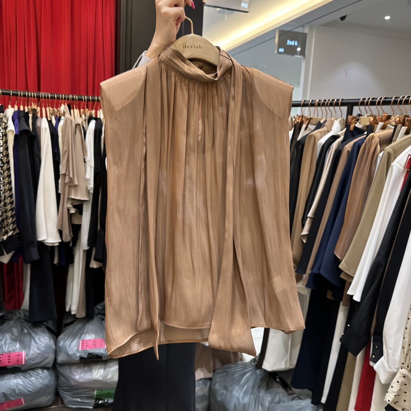 HERISH-HAUTE東大門㊣直郵女裝新款職業吊帶背心含脖帶高領HERISH-HAUTE吊帶/背心圖色3實際價格48000