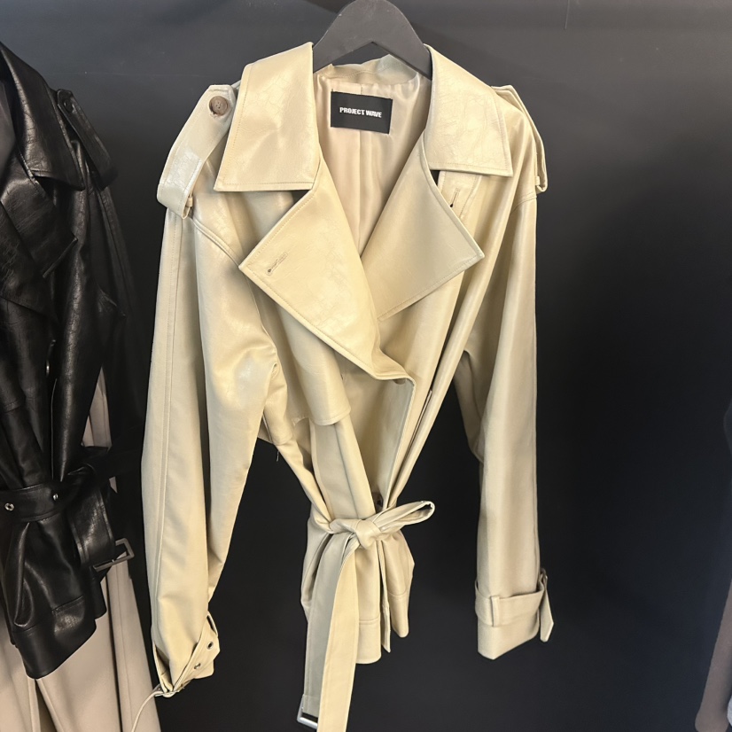 PROJECT WAVE-P東大門㊣代購女士新品25秋冬真品夾克含腰帶PROJECT WAVE夾克圖色1