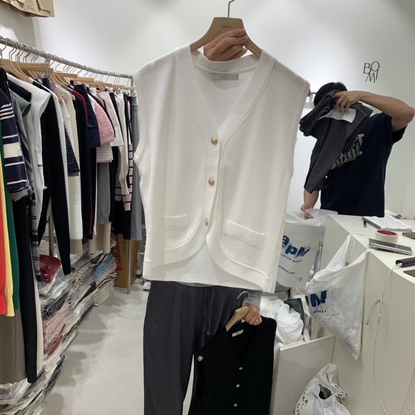 BY BOMI東大門㊣直郵女裝新品熱賣職業休閑25秋冬時尚馬甲BY BOMI馬甲圖色1
