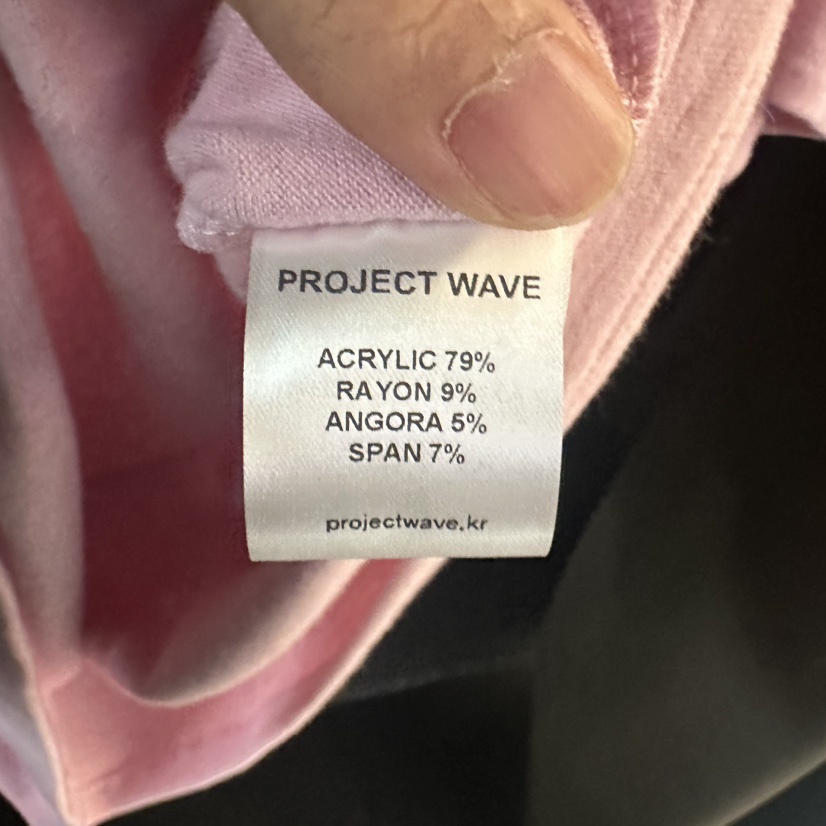 PROJECT WAVE-P韓國直郵㊣女裝新款人氣25秋冬職業T恤安哥拉PROJECT WAVET恤