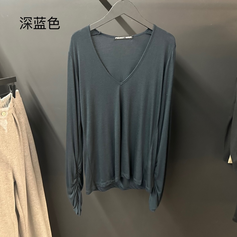 PROJECT WAVE-P東大門㊣代購女裝新款時尚熱賣長袖T恤透明PROJECT WAVE長袖T恤圖色2