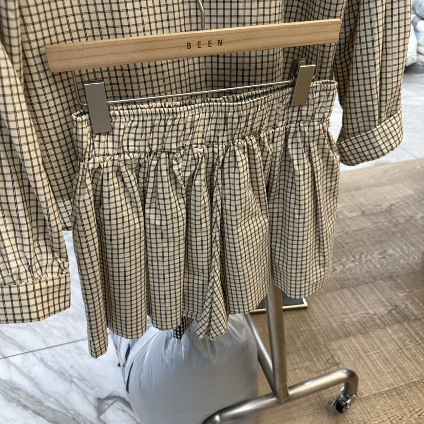 BEEN-A韓國代購㊣女士新品熱賣25秋冬推薦職業時尚短褲格紋BEEN-A短褲