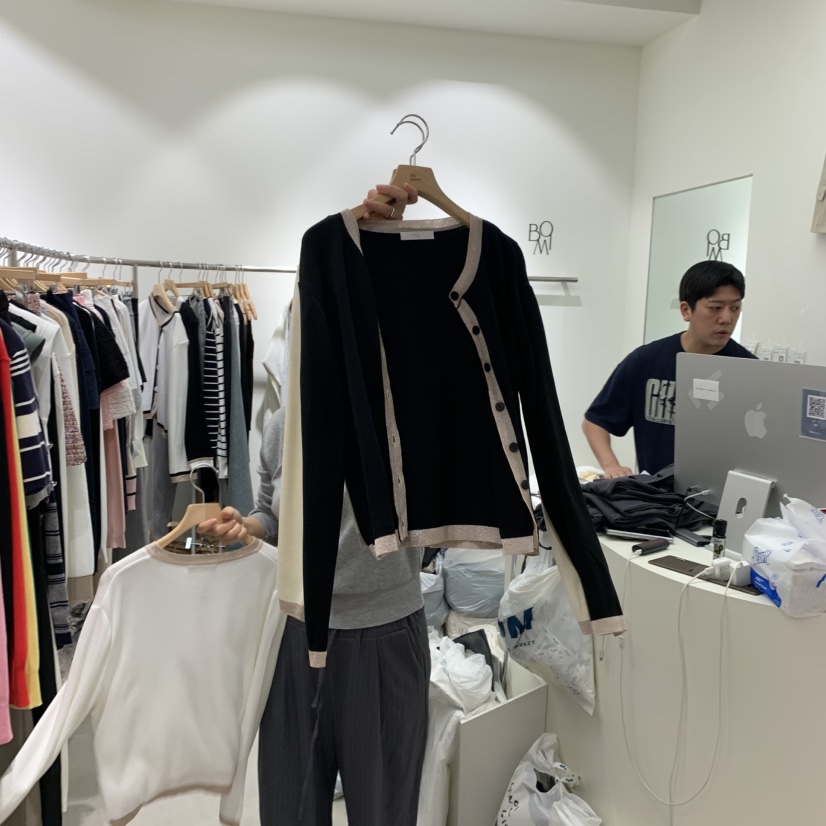 BY BOMI東大門㊣實拍女裝新款休閑時尚真品人氣針織衫開衫BY BOMI針織衫圖色2