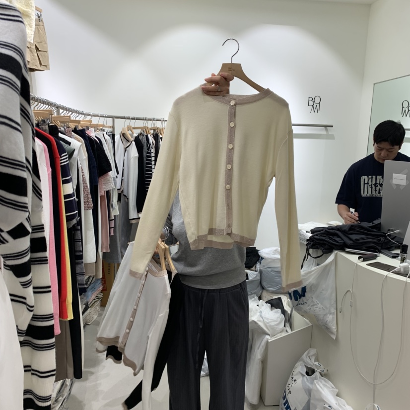 BY BOMI東大門㊣實拍女裝新款休閑時尚真品人氣針織衫開衫BY BOMI針織衫圖色3
