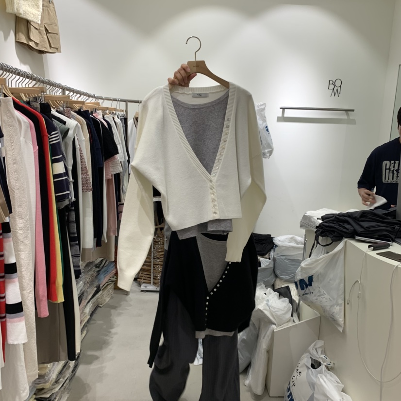 BY BOMI東大門㊣直郵女裝新品時尚推薦人氣職業針織衫雙面BY BOMI針織衫圖色1