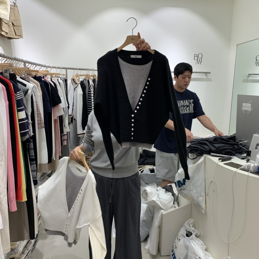 BY BOMI東大門㊣直郵女裝新品時尚推薦人氣職業針織衫雙面BY BOMI針織衫圖色2