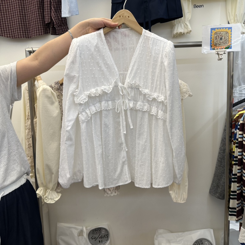 BEEN-A韓國代購㊣女裝新品職業休閑真品人氣推薦襯衫蕾絲衫BEEN-A襯衫/蕾絲衫