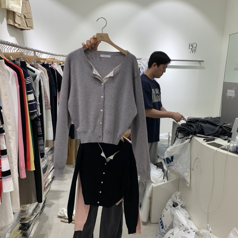 BY BOMI韓國代購㊣女士新款推薦職業時尚真品針織衫假兩件BY BOMI針織衫