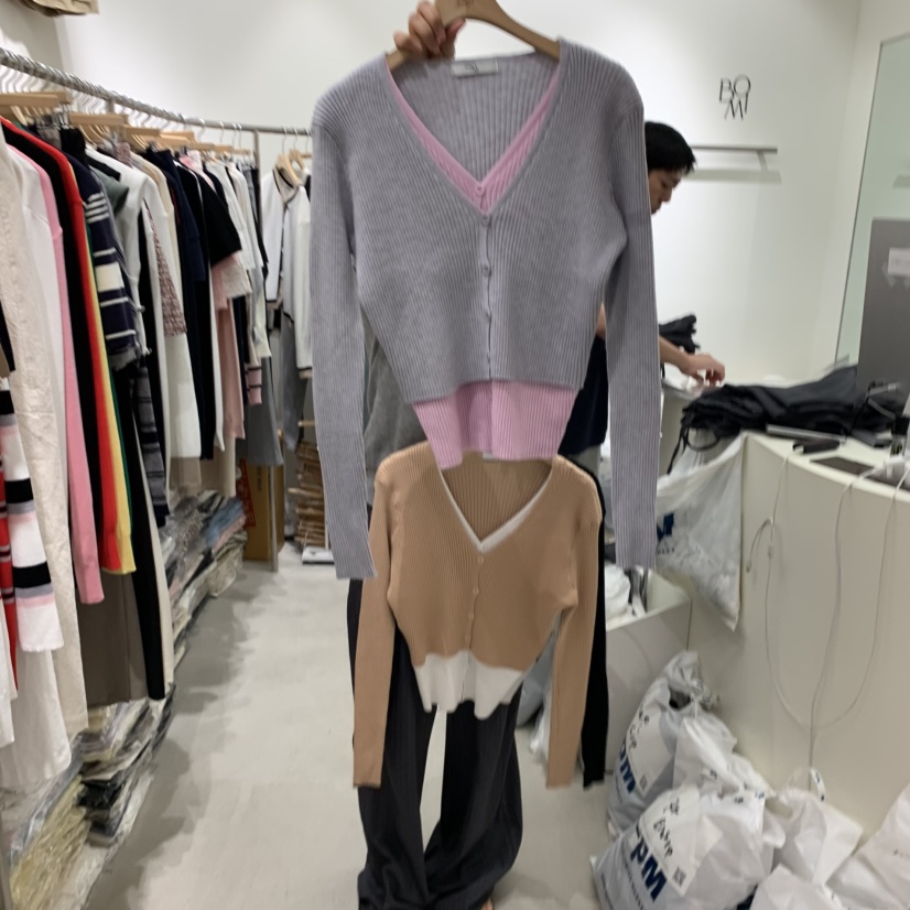 BY BOMI韓國代購㊣女士新款推薦休閑職業人氣熱賣時尚針織衫BY BOMI針織衫圖色1