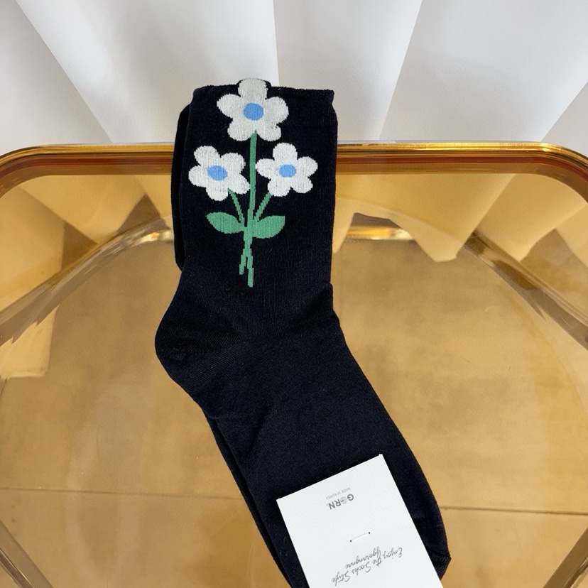 CACTUS-Q韓國代購㊣女士新品25秋冬時尚熱賣真品人氣推薦襪子CACTUS十雙起/可混搭襪子圖色4
